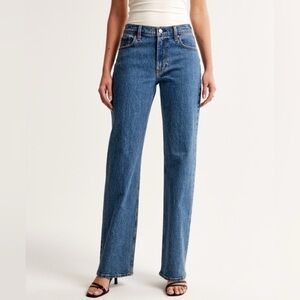 Abercrombie & Fitch The Baggy Mid Rise Jeans Curve Love 29